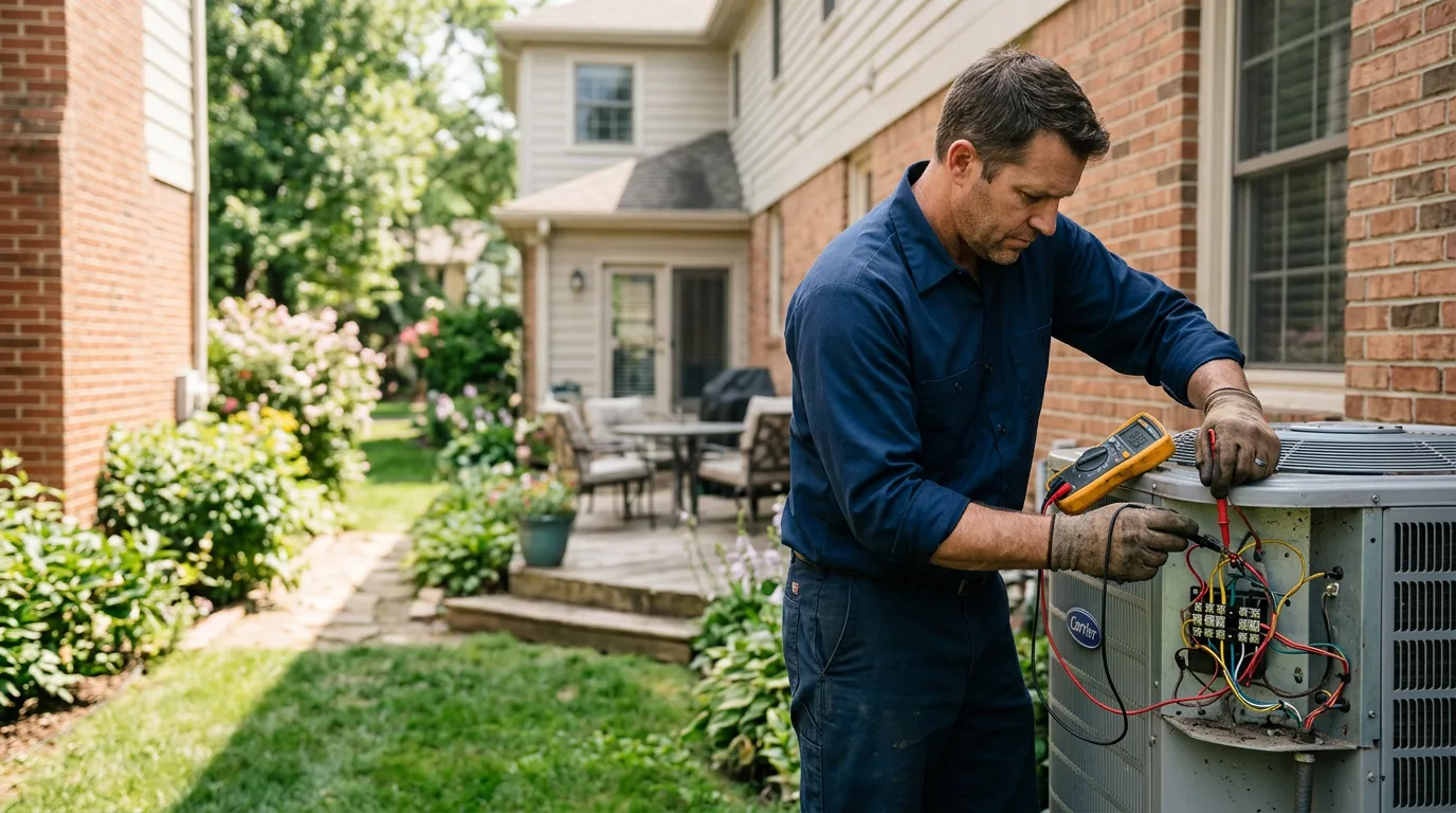 HVAC technician working near Manchester, IA